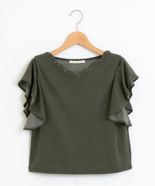 MAJESTIC LEGON（マジェスティックレゴン）の「2WAY肩開きプルオーバー（トップス・レディース・カーキグリーン/アイボリー/ボルドー・S(7号)/M(9号)）」の4枚目の写真