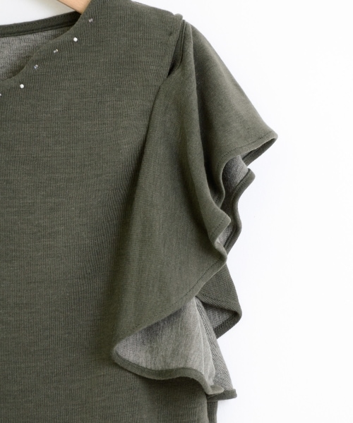 MAJESTIC LEGON（マジェスティックレゴン）の「2WAY肩開きプルオーバー（トップス・レディース・カーキグリーン/アイボリー/ボルドー・S(7号)/M(9号)）」の7枚目の写真