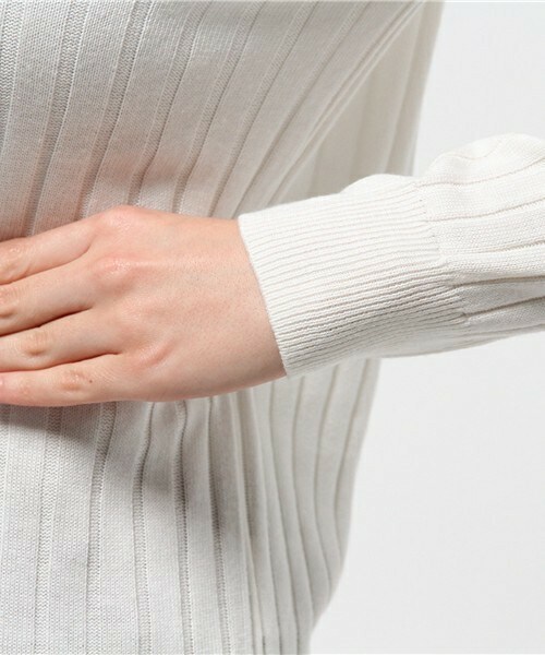 archives（アルシーヴ）の「【店舗限定商品】　ワイドリブハイネックプルオーバー（ニット/セーター・レディース・オフホワイト/グレー/ベージュ/グリーン/ネイビー・MEDIUM）」の10枚目の写真