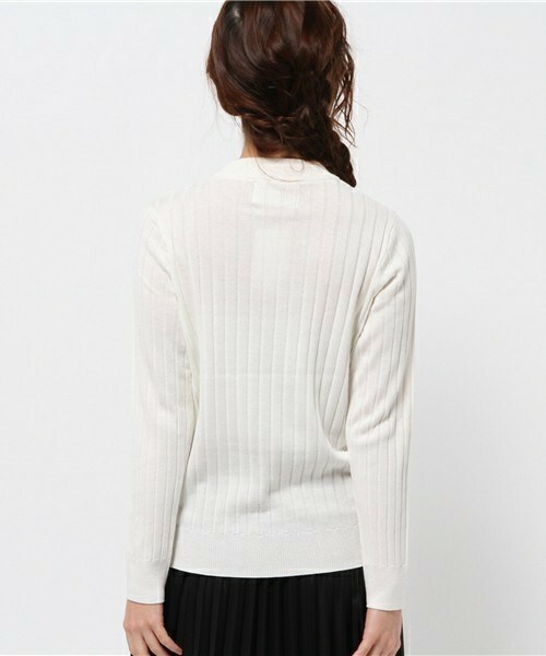 archives（アルシーヴ）の「【店舗限定商品】　ワイドリブハイネックプルオーバー（ニット/セーター・レディース・オフホワイト/グレー/ベージュ/グリーン/ネイビー・MEDIUM）」の8枚目の写真