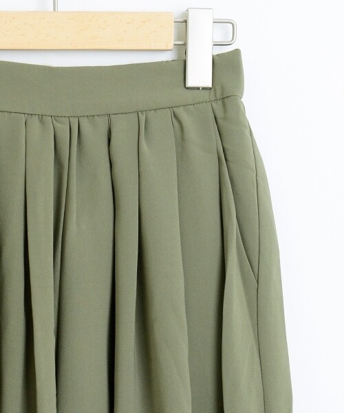 MAJESTIC LEGON（マジェスティックレゴン）の「タックギャザースカーチョ（パンツ・レディース・ピンクベージュ/アイボリー/カーキグリーン・S(7号)/M(9号)）」の15枚目の写真