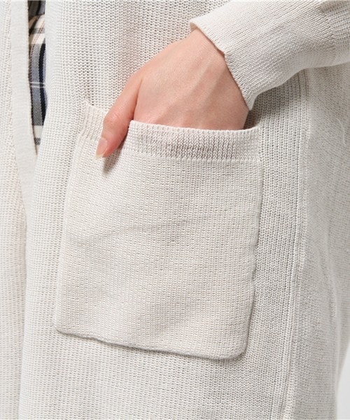 archives（アルシーヴ）の「畦編オープンニットカーディガン（カーディガン/ボレロ・レディース・オフホワイト/グレー/グリーン/ネイビー・MEDIUM）」の10枚目の写真