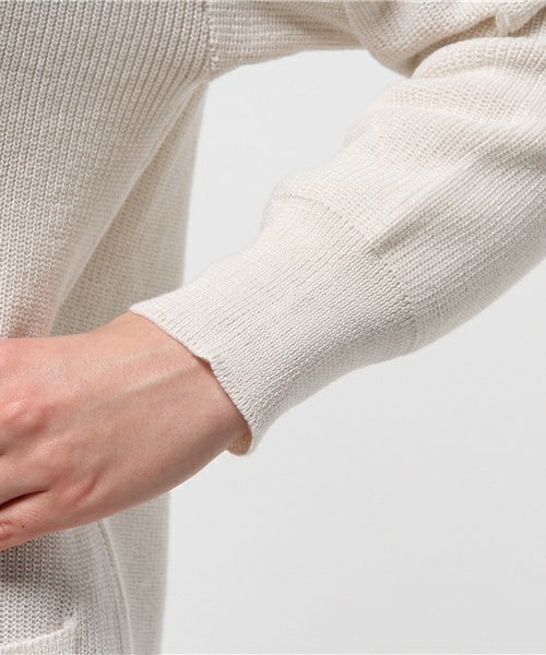 archives（アルシーヴ）の「畦編オープンニットカーディガン（カーディガン/ボレロ・レディース・オフホワイト/グレー/グリーン/ネイビー・MEDIUM）」の9枚目の写真