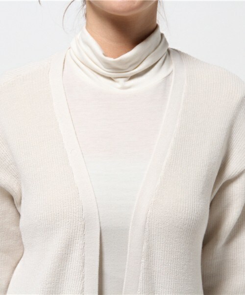 archives（アルシーヴ）の「畦編オープンニットカーディガン（カーディガン/ボレロ・レディース・オフホワイト/グレー/グリーン/ネイビー・MEDIUM）」の8枚目の写真