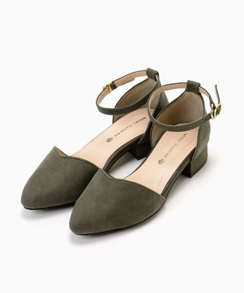 MAJESTIC LEGON(マジェスティックレゴン)の「【予約商品】ポインテッドハートカットパンプス(シューズ・レディース・カーキグリーン/ボルドー/ブラック・S/M/L)」の9枚目の写真