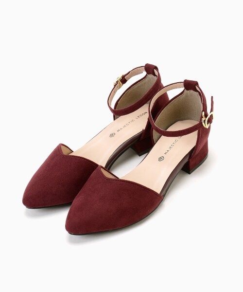 MAJESTIC LEGON(マジェスティックレゴン)の「【予約商品】ポインテッドハートカットパンプス(シューズ・レディース・カーキグリーン/ボルドー/ブラック・S/M/L)」の10枚目の写真