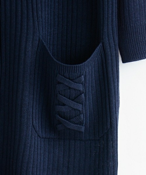 MAJESTIC LEGON（マジェスティックレゴン）の「レースアップロングカーディガン（トップス・レディース・ピンク・M(9号)）」の6枚目の写真