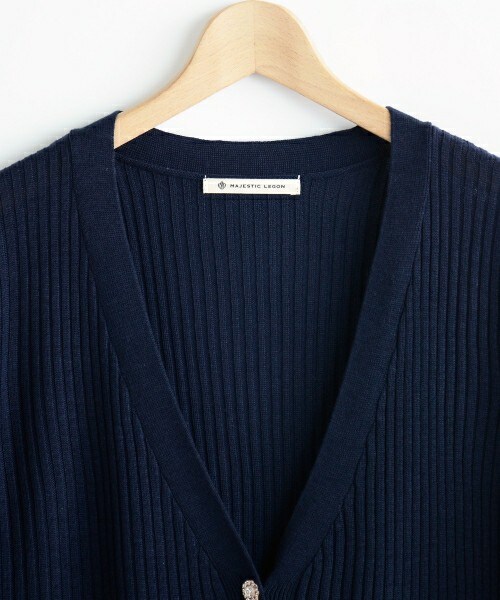 MAJESTIC LEGON（マジェスティックレゴン）の「レースアップロングカーディガン（トップス・レディース・ピンク・M(9号)）」の4枚目の写真