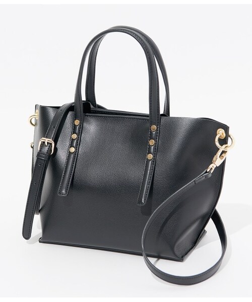 VIS（ビス）の「ボンディング船型トートバッグ（バッグ・ブラック/ベージュ/ネイビー・F）」の2枚目の写真