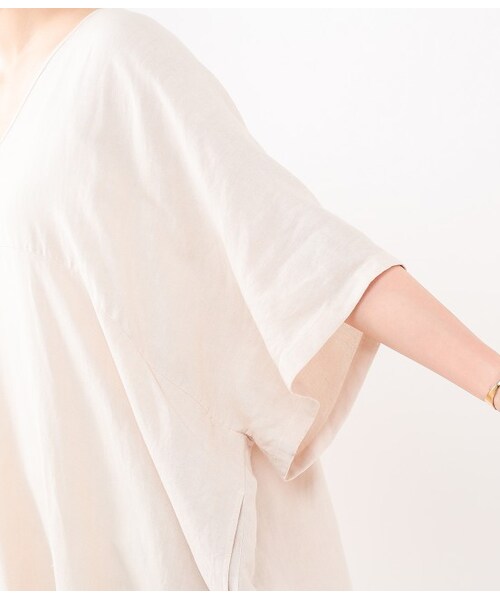 LE JUN（ルジュン）の「Vネックジェラバドレス（ワンピース/ドレス・スミクロ/ベージュ・F）」の7枚目の写真