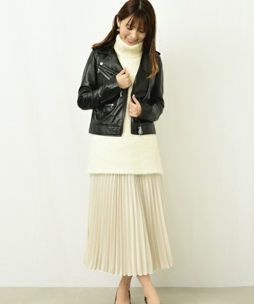 actuel（アクチュエル）の「レザーライダースJK（ライダースジャケット・レディース・ブラック・FREE）」の14枚目の写真