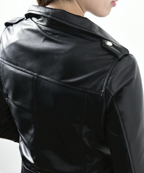 actuel（アクチュエル）の「レザーライダースJK（ライダースジャケット・レディース・ブラック・FREE）」の9枚目の写真