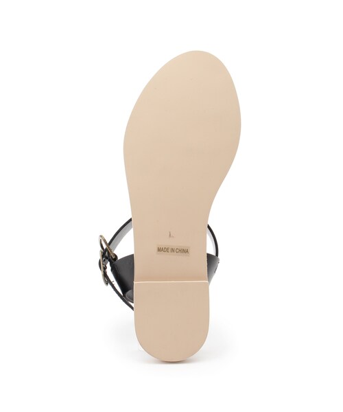 OZOC（オゾック）の「ハラコ風フラットサンダル（シューズ・レディース・ブラック/グレー・その他）」の5枚目の写真