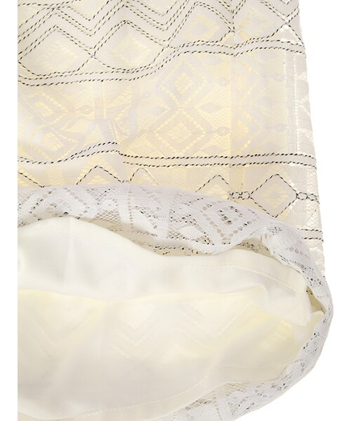 w closet（ダブルクローゼット）の「【A/W】幾何柄レースパンツ（パンツ・レディース・オフホワイト/グリーン/ブラック・FREE）」の10枚目の写真