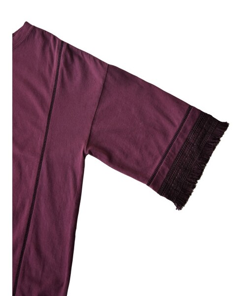 w closet（ダブルクローゼット）の「【A/W】レース切替フリンジワンピース（ワンピース/ドレス・レディース・ボルドー/ネイビー/スミクロ・FREE）」の8枚目の写真