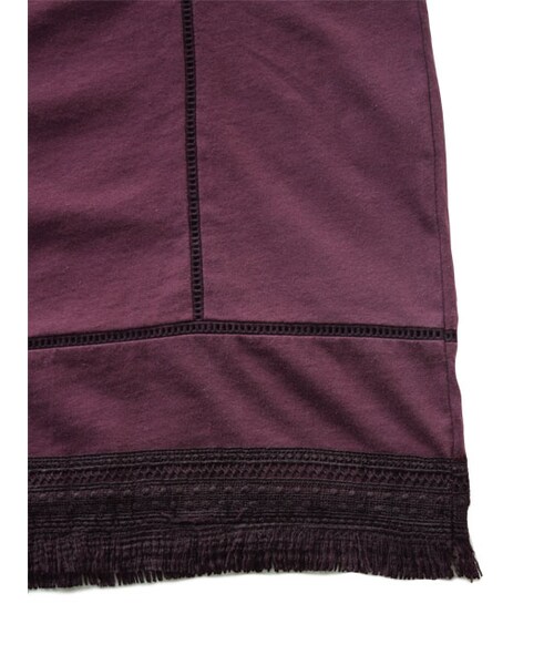 w closet（ダブルクローゼット）の「【A/W】レース切替フリンジワンピース（ワンピース/ドレス・レディース・ボルドー/ネイビー/スミクロ・FREE）」の9枚目の写真