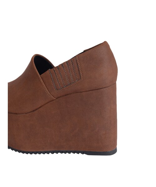 EVRIS（エヴリス）の「プラットフォームスリッポン（シューズ・レディース・ブラック/ブラウン・S/M/L）」の10枚目の写真