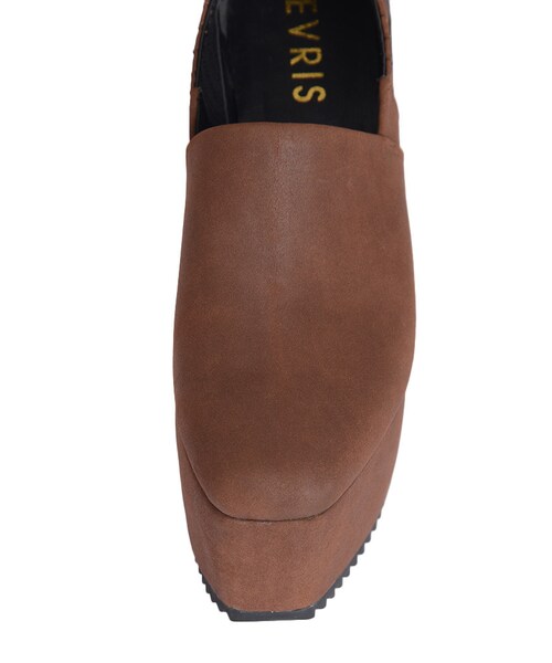 EVRIS（エヴリス）の「プラットフォームスリッポン（シューズ・レディース・ブラック/ブラウン・S/M/L）」の8枚目の写真