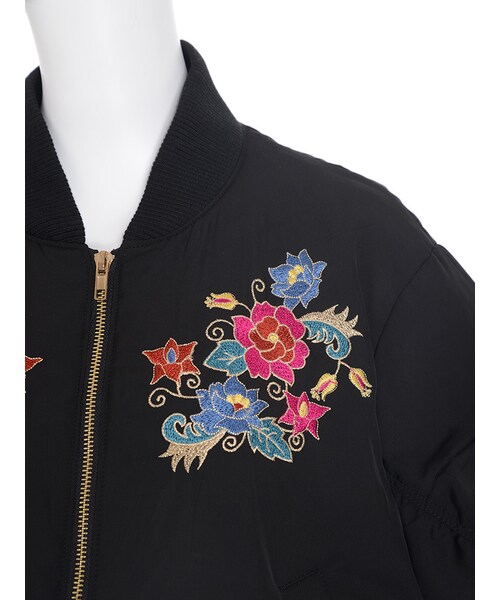 EVRIS（エヴリス）の「FLOWER刺繍MA-1（ジャケット/アウター・レディース・ブラック/ベージュ/カーキ）」の17枚目の写真