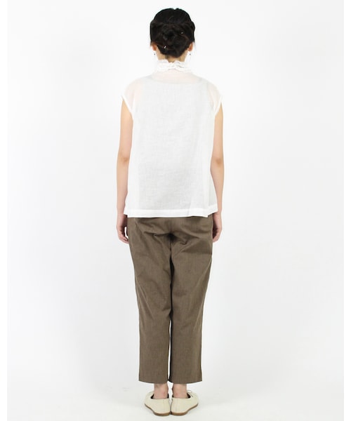 45R（フォーティファイブアール）の「より杢タックイージーパンツ（パンツ・レディース・ベージュ/グレー/カーキ/ネイビィ/チャ・0-XS/1-S/2-M/3-L）」の8枚目の写真