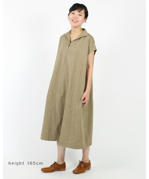 美品　フォーティファイブアール　ロングワンピース 半袖　45R 45R（フォーティファイブアール）の「より杢ワンピース（）」 - WEAR