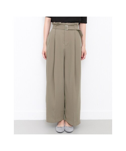 KBF(ケイビーエフ)の「KBF+ ウエストベルトボリュームパンツ(パンツ・レディース・D.PURPLE/BROWNBEIGE/D.NAVY・one)」の10枚目の写真