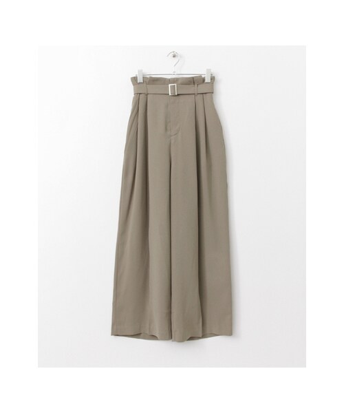 KBF(ケイビーエフ)の「KBF+ ウエストベルトボリュームパンツ(パンツ・レディース・D.PURPLE/BROWNBEIGE/D.NAVY・one)」の3枚目の写真