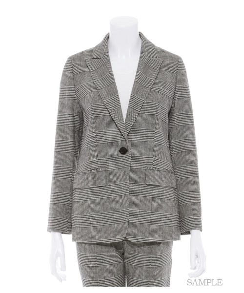 Mila Owen（ミラオーウェン）の「チェックスーツセットアップジャケット（テーラードジャケット・レディース・CHECK・0/1）」の3枚目の写真