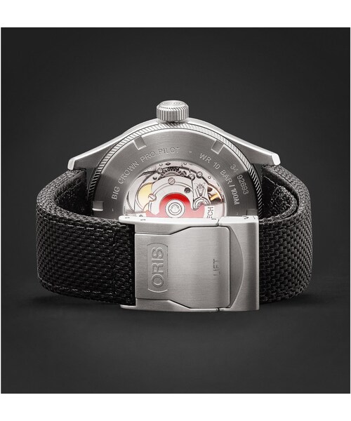 ORIS(オリス)の「Oris Big Crown ProPilot Day-Date Stainless Steel and Canvas Watch(アナログ腕時計・メンズ・Black・One size)」の9枚目の写真