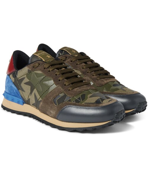 VALENTINO(ヴァレンティノ)の「Valentino Rockrunner Camouflage-Print Canvas, Leather and Suede Sneakers(スニーカー・メンズ・Green・EU39/EU40/EU40.5/EU41/EU41.5/EU42/EU42.5/EU43/EU43.5/EU44/EU44.5/EU45/EU46)」の7枚目の写真