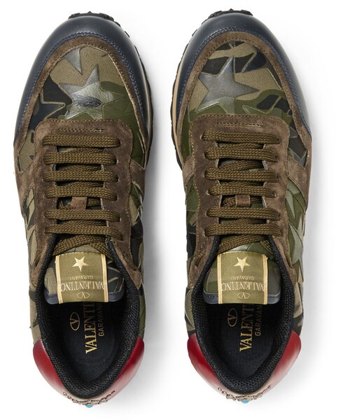 VALENTINO(ヴァレンティノ)の「Valentino Rockrunner Camouflage-Print Canvas, Leather and Suede Sneakers(スニーカー・メンズ・Green・EU39/EU40/EU40.5/EU41/EU41.5/EU42/EU42.5/EU43/EU43.5/EU44/EU44.5/EU45/EU46)」の6枚目の写真