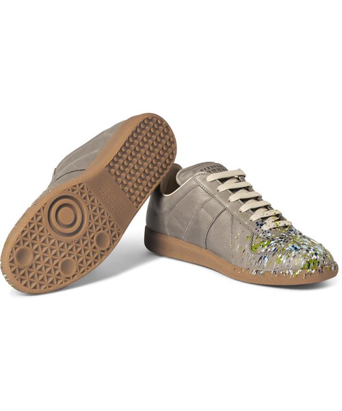 Maison Margiela（メゾンマルジェラ）の「Maison Margiela Replica Paint-Splattered Leather Sneakers（スニーカー・メンズ・Gray・EU40/EU41/EU41.5/EU42/EU42.5/EU43/EU43.5/EU44/EU44.5/EU45/EU46/EU47）」の4枚目の写真