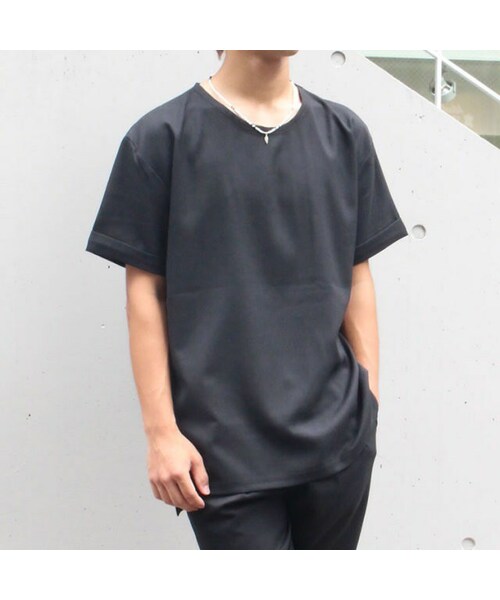Cuirs(キュイー)の「セットアッププルオーバーカットソー(Tシャツ/カットソー・メンズ・グレー/ブラック・フリーサイズ)」の2枚目の写真