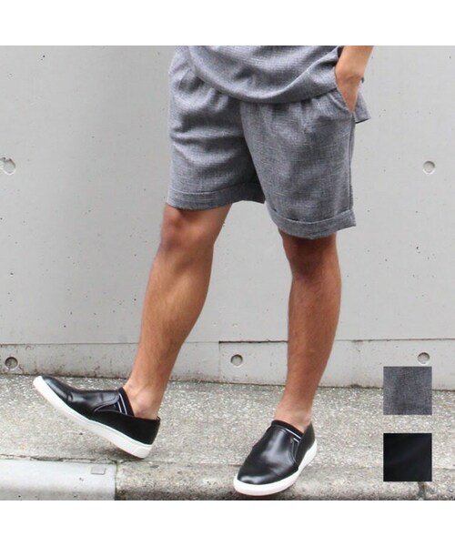 Cuirs(キュイー)の「セットアップイージーショーツ(その他パンツ・メンズ・グレー/ブラック・フリーサイズ)」の1枚目の写真