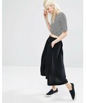 Monki | Monki Midi Skirt With Pocket Detail(Skirt)