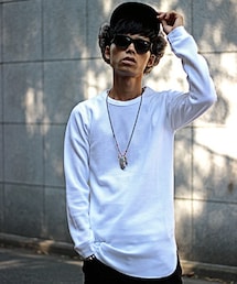 MIND BLOW | ロング丈ワッフルロンT(Tシャツ/カットソー)