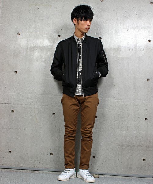 UNION STATION（ユニオンステーション）の「【2016-17AW商品】MA-1　ライトブルゾン（ミリタリージャケット・メンズ・ブラック/グレー/カーキ・S/M/L/LL）」の15枚目の写真