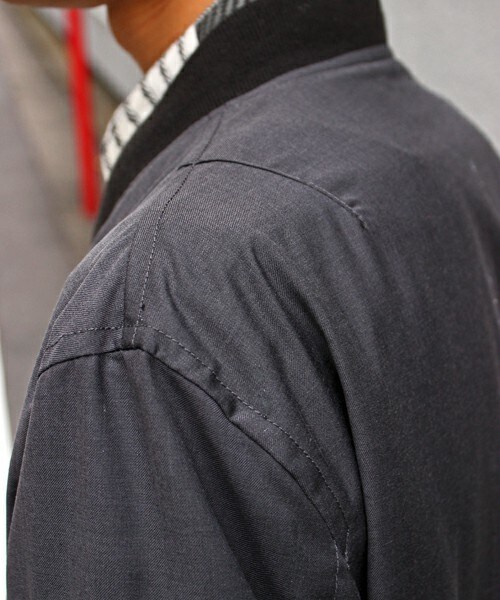 UNION STATION（ユニオンステーション）の「【2016-17AW商品】MA-1　ライトブルゾン（ミリタリージャケット・メンズ・ブラック/グレー/カーキ・S/M/L/LL）」の11枚目の写真