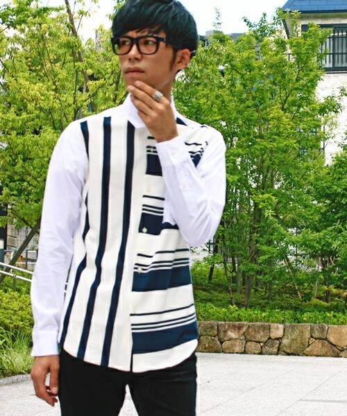 UNION STATION（ユニオンステーション）の「【2016-17AW商品】CRAZY PATTERN SHIRT/クレイジー パターン シャツ（シャツ/ブラウス・メンズ・ホワイト系その他/マルチ/その他/ストライプ/チェック・S/M/L/LL）」の15枚目の写真