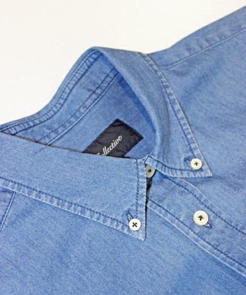 UNION STATION（ユニオンステーション）の「【2016-17AW商品】CHAMBRAY STANDARD BUTTON DOWN SHIRT/デニムシャンブレーBDシャツ（シャツ/ブラウス・メンズ・ブルー/ネイビー・S/M/L/LL）」の4枚目の写真