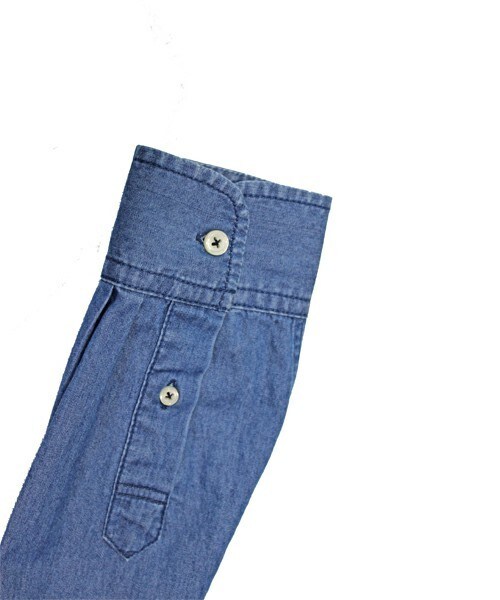 UNION STATION（ユニオンステーション）の「【2016-17AW商品】CHAMBRAY STANDARD BUTTON DOWN SHIRT/デニムシャンブレーBDシャツ（シャツ/ブラウス・メンズ・ブルー/ネイビー・S/M/L/LL）」の5枚目の写真