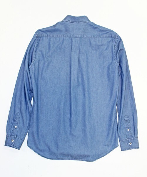 UNION STATION（ユニオンステーション）の「【2016-17AW商品】CHAMBRAY STANDARD BUTTON DOWN SHIRT/デニムシャンブレーBDシャツ（シャツ/ブラウス・メンズ・ブルー/ネイビー・S/M/L/LL）」の3枚目の写真