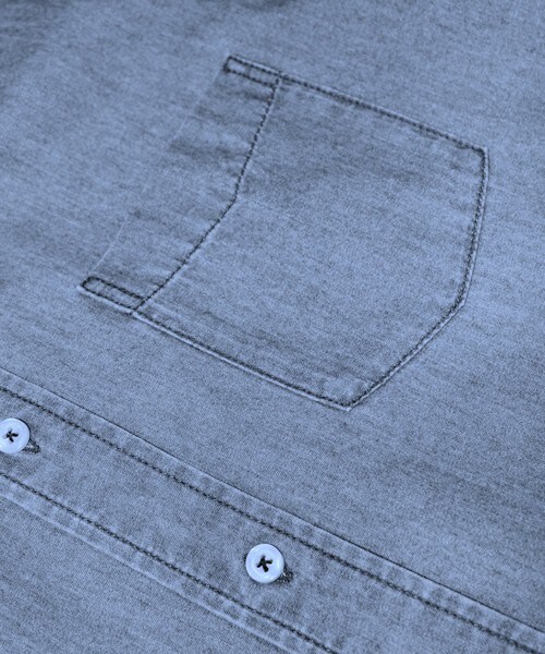UNION STATION（ユニオンステーション）の「【2016-17AW商品】CHAMBRAY STANDARD BUTTON DOWN SHIRT/デニムシャンブレーBDシャツ（シャツ/ブラウス・メンズ・ブルー/ネイビー・S/M/L/LL）」の6枚目の写真