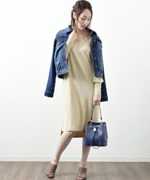 INTERPLANET | バルーンスリーブ畦ワンピース(ワンピース)