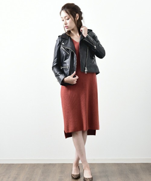 INTERPLANET（インタープラネット）の「バルーンスリーブ畦ワンピース（ワンピース・レディース・グレー/クリーム/オレンジ・FREE）」の5枚目の写真