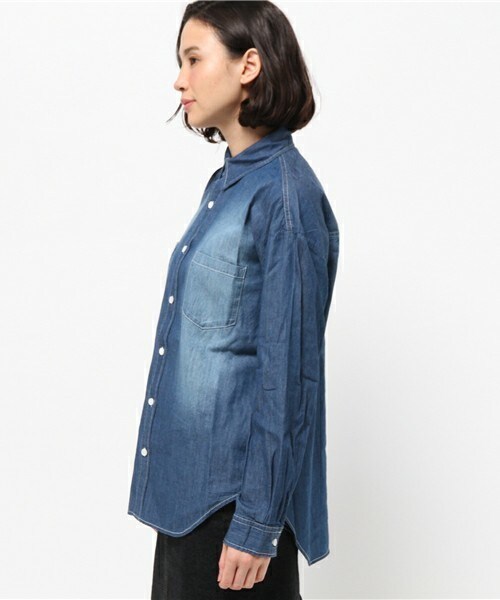 Bou Jeloud（ブージュルード）の「デニムシャツ（シャツ/ブラウス・レディース・ブルー/インディゴブルー・36/38）」の4枚目の写真