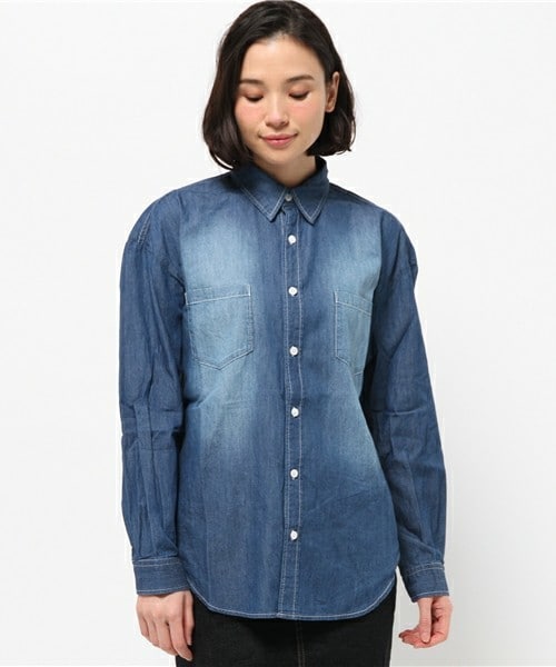 Bou Jeloud（ブージュルード）の「デニムシャツ（シャツ/ブラウス・レディース・ブルー/インディゴブルー・36/38）」の3枚目の写真
