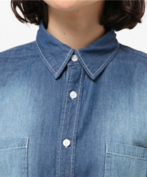 Bou Jeloud（ブージュルード）の「デニムシャツ（シャツ/ブラウス・レディース・ブルー/インディゴブルー・36/38）」の6枚目の写真