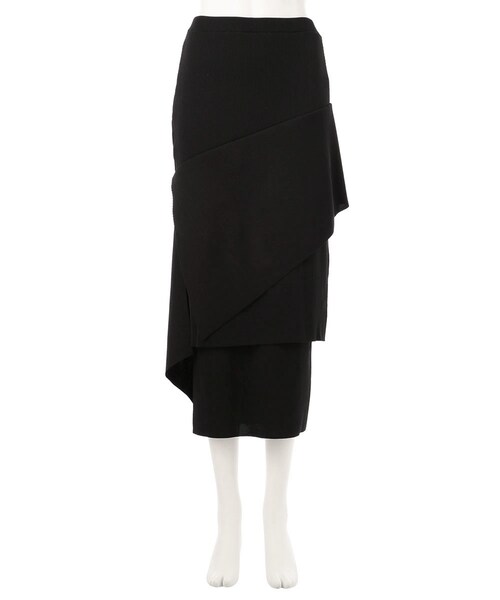 G.V.G.V.(ジーヴィージーヴィー)の「RIBBED JERSEY LAYERED SKIRT(スカート・レディース・BLACK/PINK/PURPLE・XS/S)」の4枚目の写真