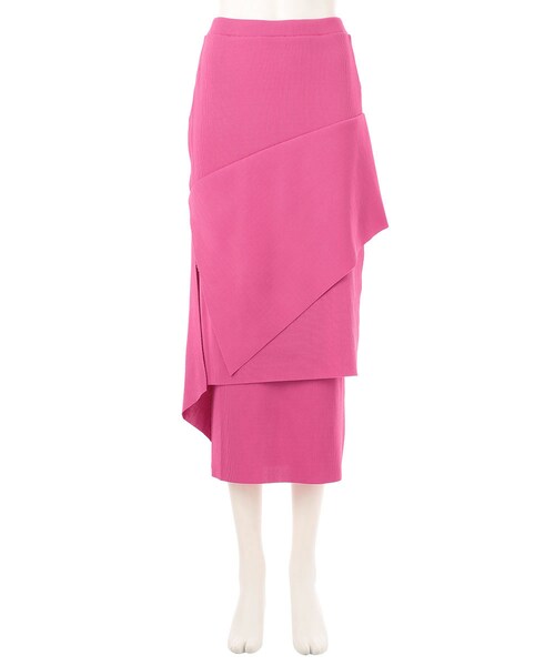 G.V.G.V.(ジーヴィージーヴィー)の「RIBBED JERSEY LAYERED SKIRT(スカート・レディース・BLACK/PINK/PURPLE・XS/S)」の3枚目の写真